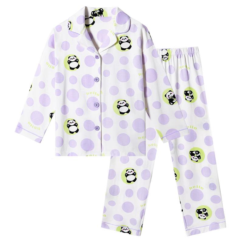 

Jiubsuiban Girls Cute Dot Soft Antibacterial Pajama Set 170