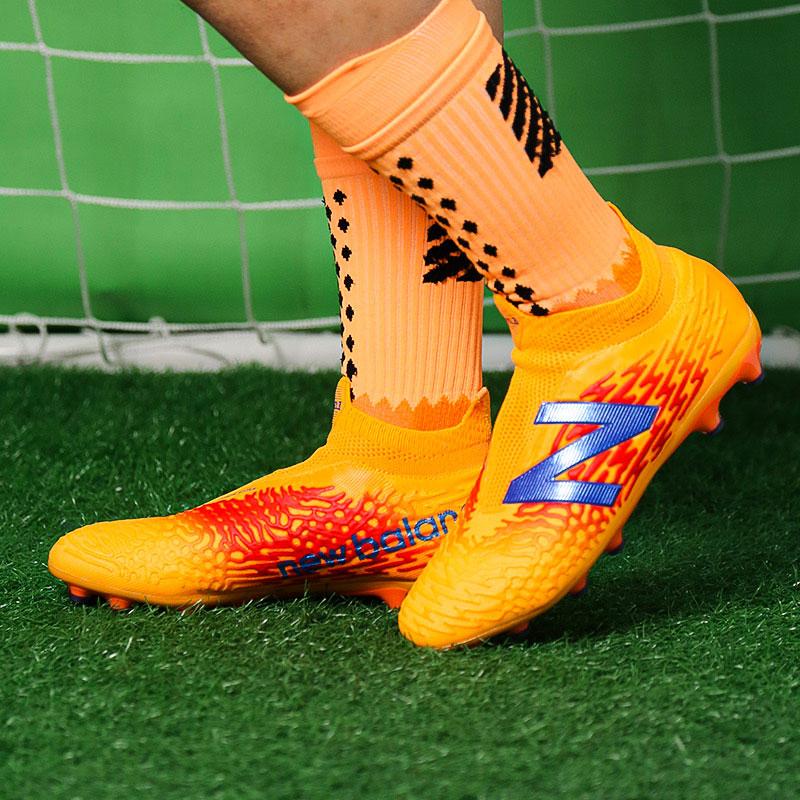 New Balance Tekela V3+ Pro Rundzehen-Slipper AG (Gummistollen) Fußballschuhe Unisex Fußballschuhe Orange Gelb MST1AD35