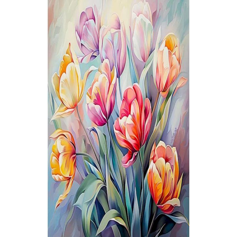 

GATYZTORY Paint By Numbers For Adults Children DIY HandPainted Oil Painting Flowers Picture Paint Home Decoration Custom Gift 30x20cm no frame оранжевый