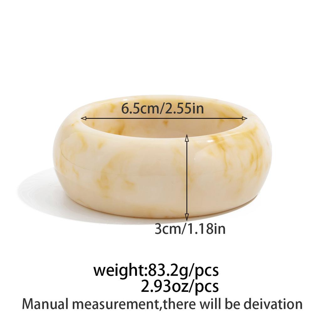 DIEZI Multilayer Exaggerated Beige Resin Acrylic Wide Bangles Hip Hop Geometric Bracelet Bangles For Women Men New Gift Jewelry