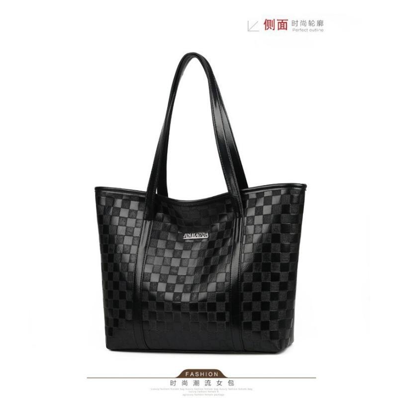 

Стильная новая сумка-тоут, элегантная и атмосферная сумка для мамы, большая плечевая сумка-мессенджер. чёрный