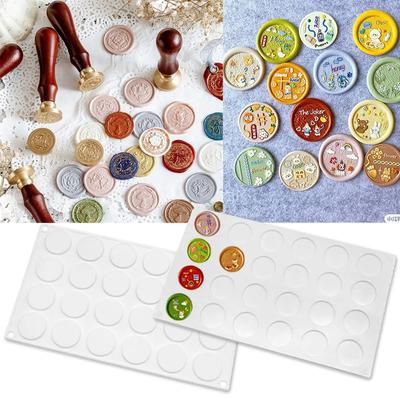 New 24 Cavity Wax Seal Stamp Mold Silicone Pad Mat DIY Craft Wax Sealing Mat Tool Scrapbooking Gift Package Invitation Card