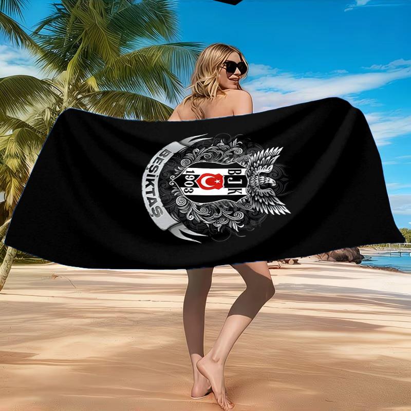 Be?ikta? Istanbul Football Club Emblem Beach Towel, Quick-drying, Easy To Care For, Suitable for Both Fitness and Beach Vacations,Sports Essential