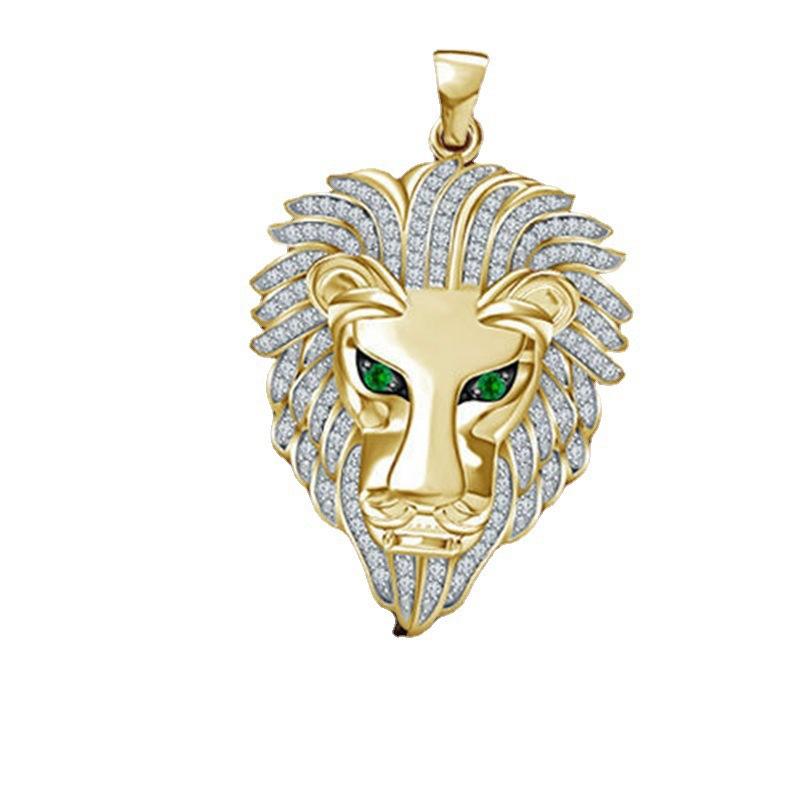 Lion Head Necklace Personality Domineering Men'S Animal Pendant Hip-Hop Punk Accessory