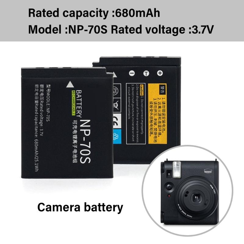 70S Replacement Battery 680mAh High Capacity For 99 Instantly Print Camera 3.7V Rechargeable