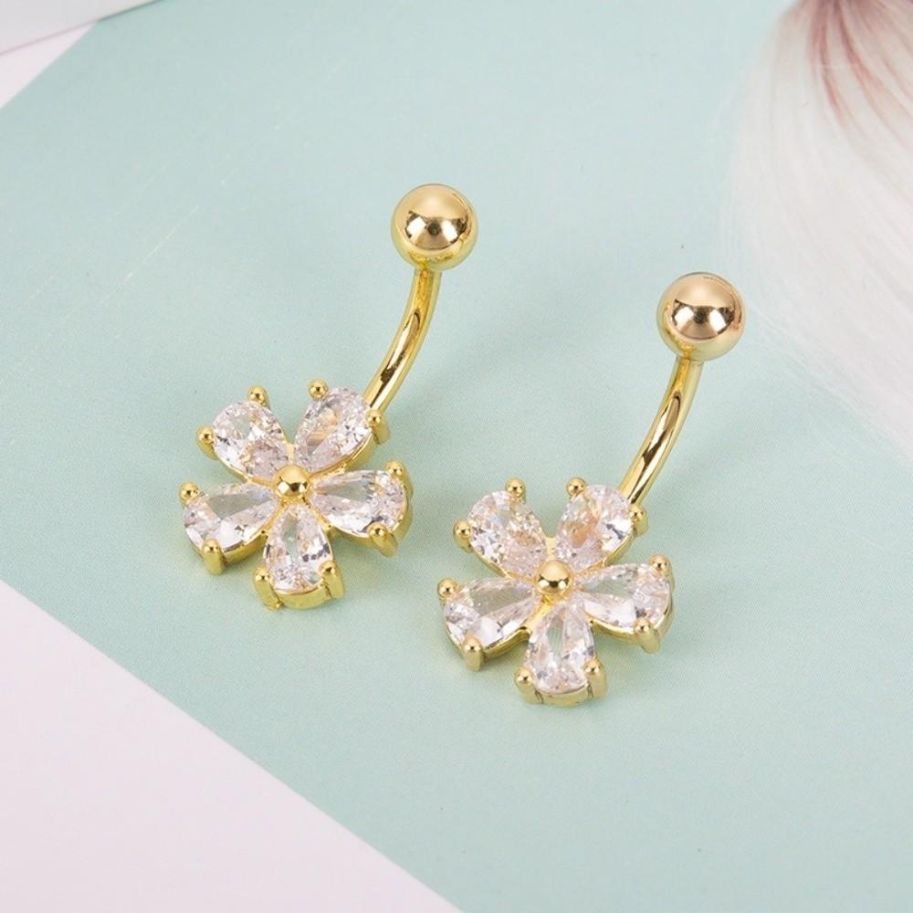 Stainless Steel Navel Ring Simple Body Piercing Jewelry Holiday Belly Button Rings  For Women