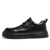 Men's Shoes Spring New Leather Leather Shoes British Wear-resistant Heightening Casual Versatile Retro Sports Fashion Tooling Board Shoes
