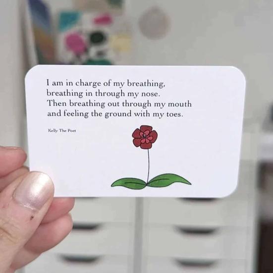 1 sada kapesních karet s básničkou s úložným sáčkem Úleva od stresu Úzkost pozitivního života Podpora emocí Afirmace Sada karet poezie Děti Dospělí Dárek