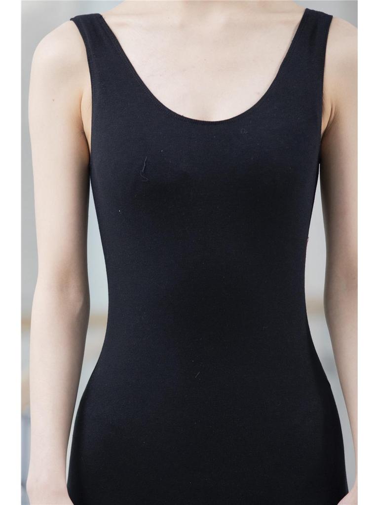 Women's Ballet Dance Leotard with Footed Tights - Gymnastics Vest for Practice and Performance