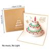 Creative 3D Music Light Birthday Cards Foldable Blessing Cake Holiday Card  All Ages