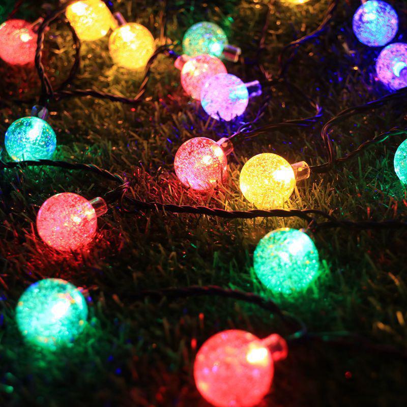 LED Solar Bubble Ball String Lights for Outdoor Ambiance