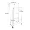 Susire Clothes Rack Large Indoor Clothes Drying Pipe Clothes with Double 80cm Wide - Stylish, Sturdy, Capacity, Rack, 2-Tier Hanger, Rack, Casters,