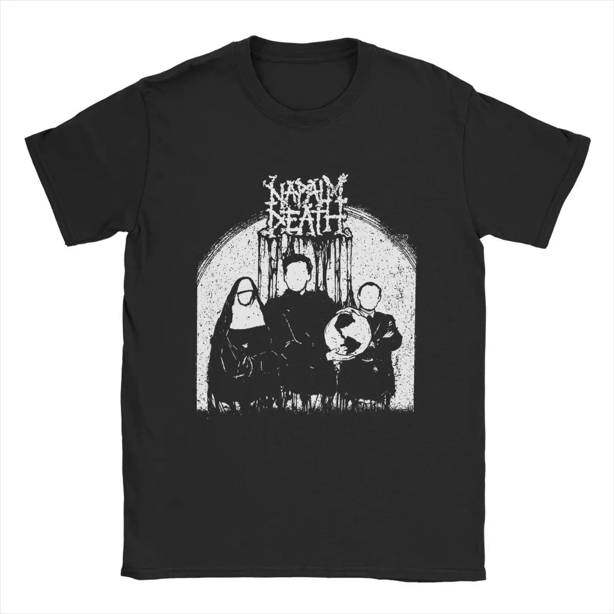 

Napalm Death T Shirts Men s Pure Cotton Unique T-Shirt Crewneck Tees Short Sleeve Tops Plus Size S чёрный