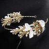 Unique Style Bridal Headwear Earring Pearl Crown Elegant Flower Hairband  Wedding Headdress