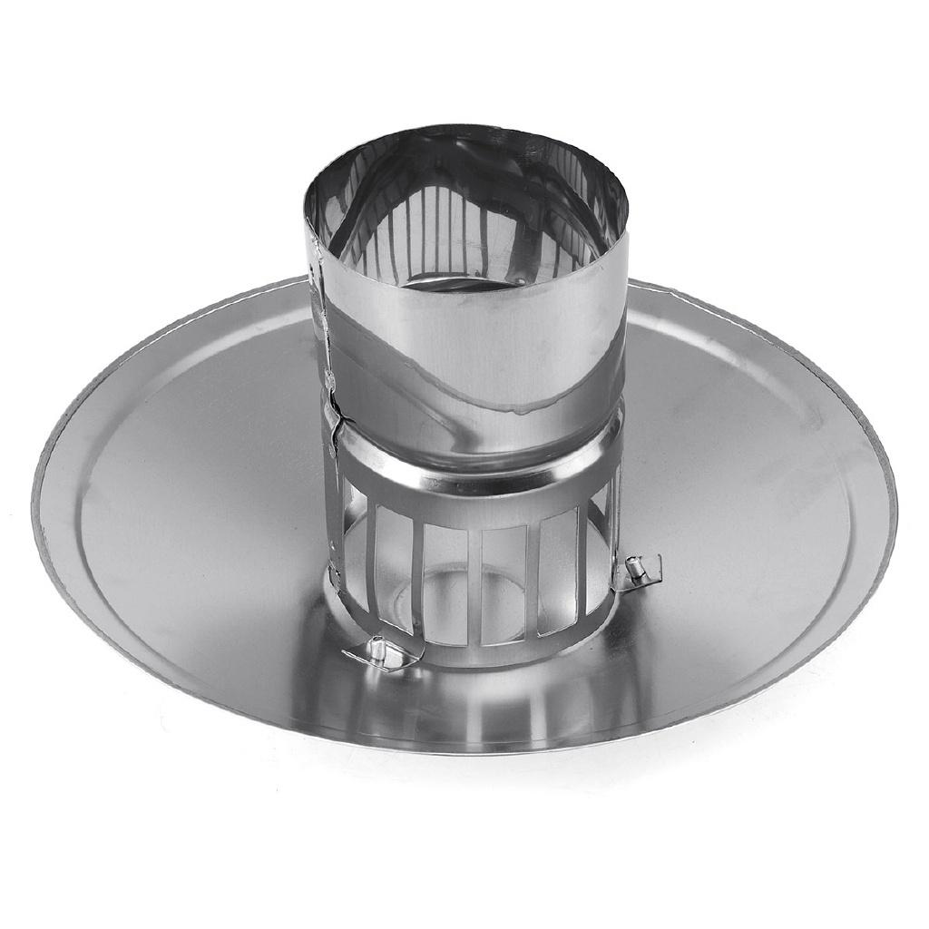 6 Inch Stove Pipe Chimney Cap Silver Durable Chimney Cap for Hood Pipes Roof Chimneys