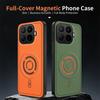 Para Xiaomi 17T Pro Funda Magnética Integrada Cubierta de Cuero PU Mate Amigable con la Piel A Prueba de Golpes Para Carga Inalámbrica Magsafe Funda