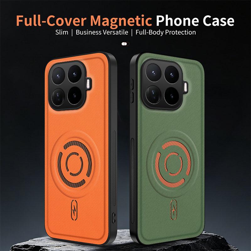 For Xiaomi 17T Case Built-in Magnetic PU Leather Cover Shockproof For Magsafe