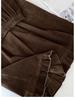 16-Hole Au Li Velvet Plus Size Retro Ruffled Wide-Leg High-Waisted Slimming Trousers - Autumn 2025