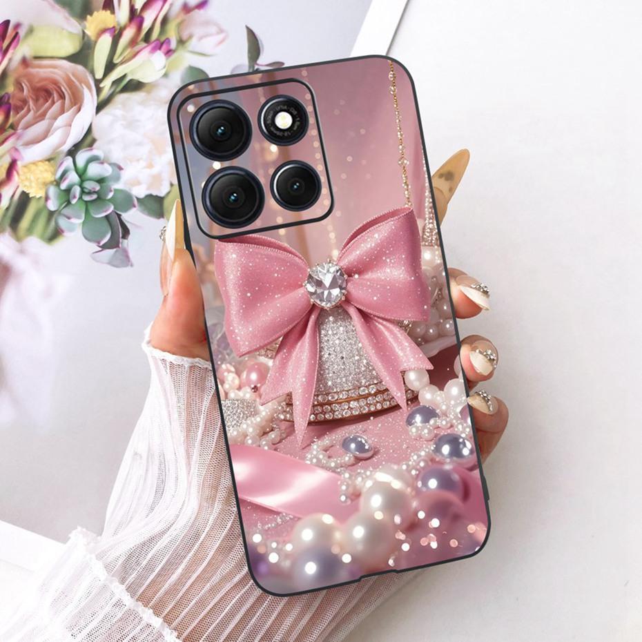 Fashion Crown Letter Case For Motorola Moto G86 G86Power Soft Black Silicone Back Cover For Moto G 86 G86 Power 5G Phone Cases