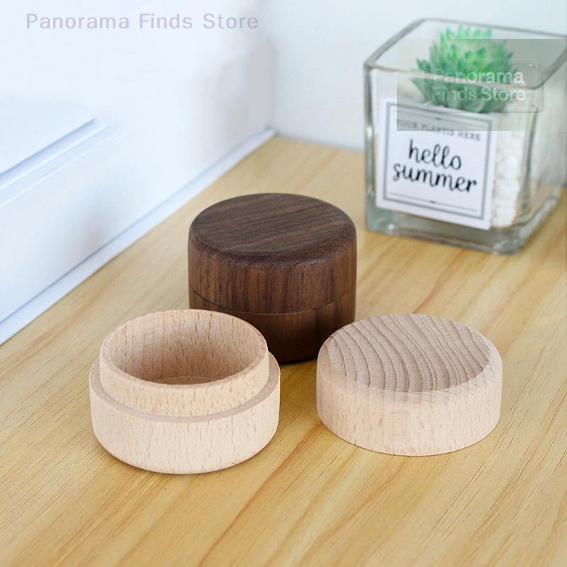 High Quality Buckle Lid Round Solid Wood Box Wooden Gift Box Packaging Box Soap Box Storage Box