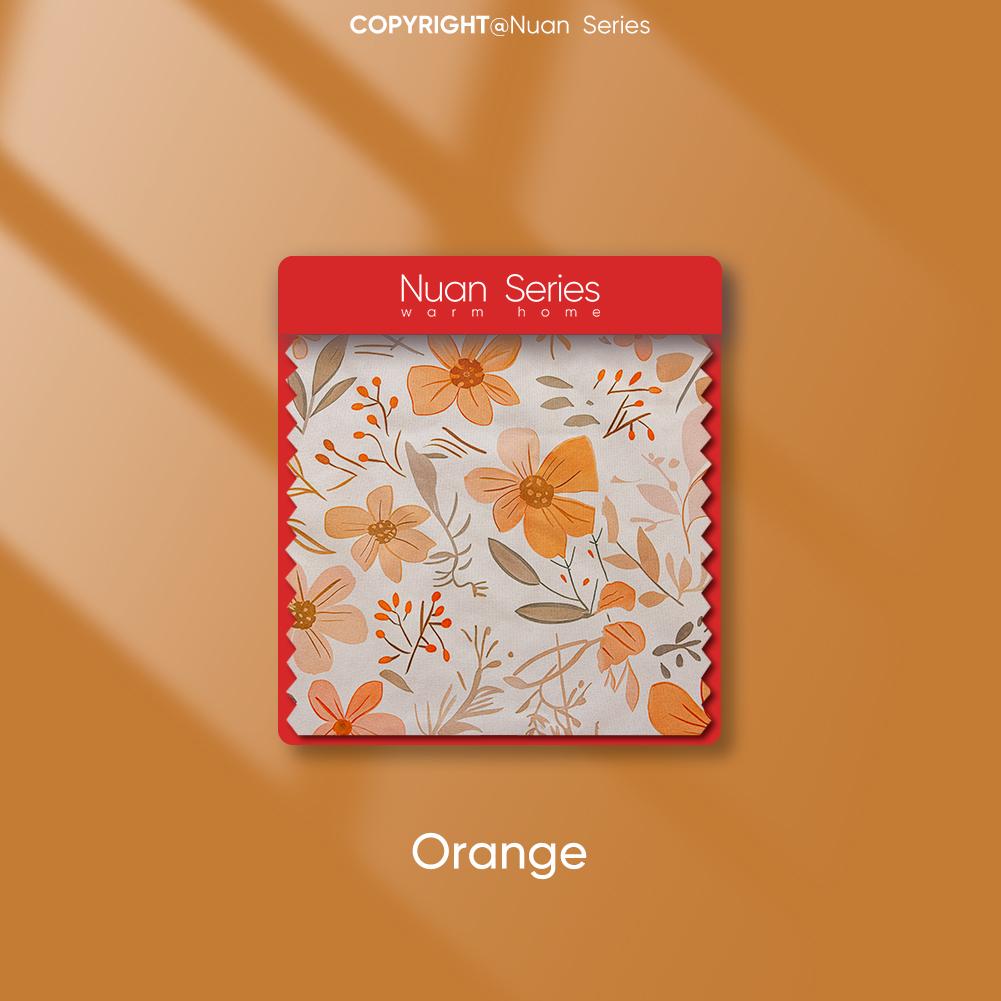 

1 шт. Серия Nuan Французский винтаж Оранжевый цветочный принт Светонепроницаемая штора 100% Светонепроницаемая штора для спальни Гостиной Балконного окна для домашнего декора W100cm x L200cm оранжевый