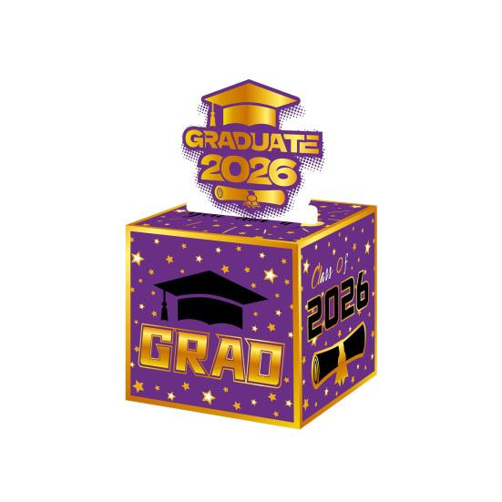 2026 Graduation Money Box for Cash Gift Pull, Class of 2026 Graduation Party Money Holder Box, Funny Congrats Grad Gifts for High School College