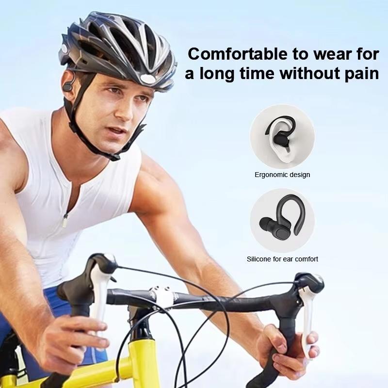 Bezprzewodowe słuchawki sportowe Bluetooth 5.3 IPX5 Słuchawki douszne Etui ładujące 300mAh Haczyki na uszy Słuchawki 3D HiFi Stereo Zestawy słuchawkowe