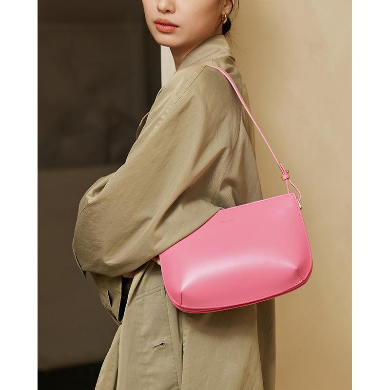Genuine Leather Underarm Bag Women's Fashion Niche Shoulder Bag Women's Premium Sense Cowhide Women's Bag Simple Crossbody Bag