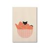Abstrakte Süße Katze Tier Leinwanddrucke Elegantes Damenporträt Wandkunst Illustration Poster für Wohnzimmer Schlafzimmer & Heimdekoration