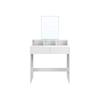 VASAGLE Dressing Table with Large Rectangular Mirror, Makeup Table with 2 Drawers and 3 Open Compartments, Vanity Table, Modern Style, White