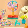 Children's early education insert bag Snowflake building block set, children's educational building blocks, children's DIY toys