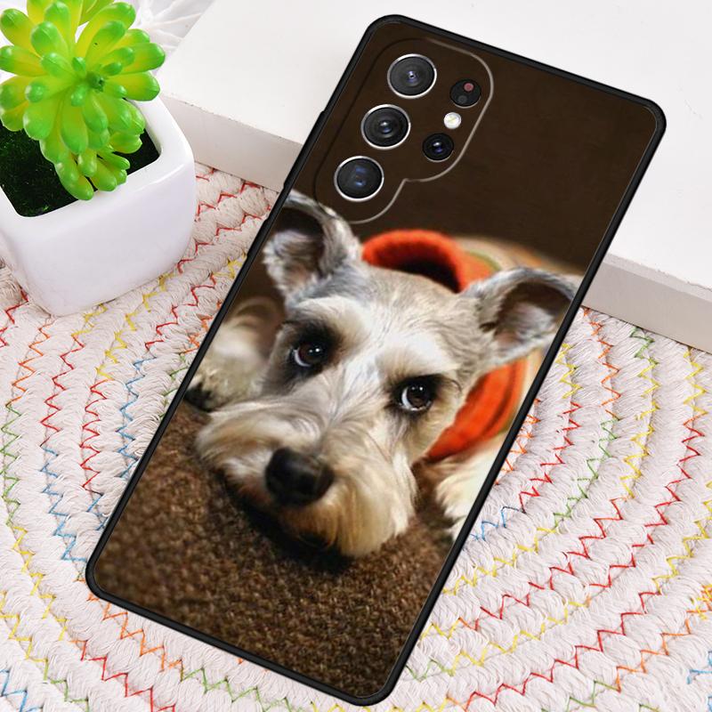 Lovely Dogs Schnauzer Silicone Phone Case For Samsung Galaxy note 10 pro S26 S25 S24 S23 S22 S21 Plus S25Ultra Capa Cover