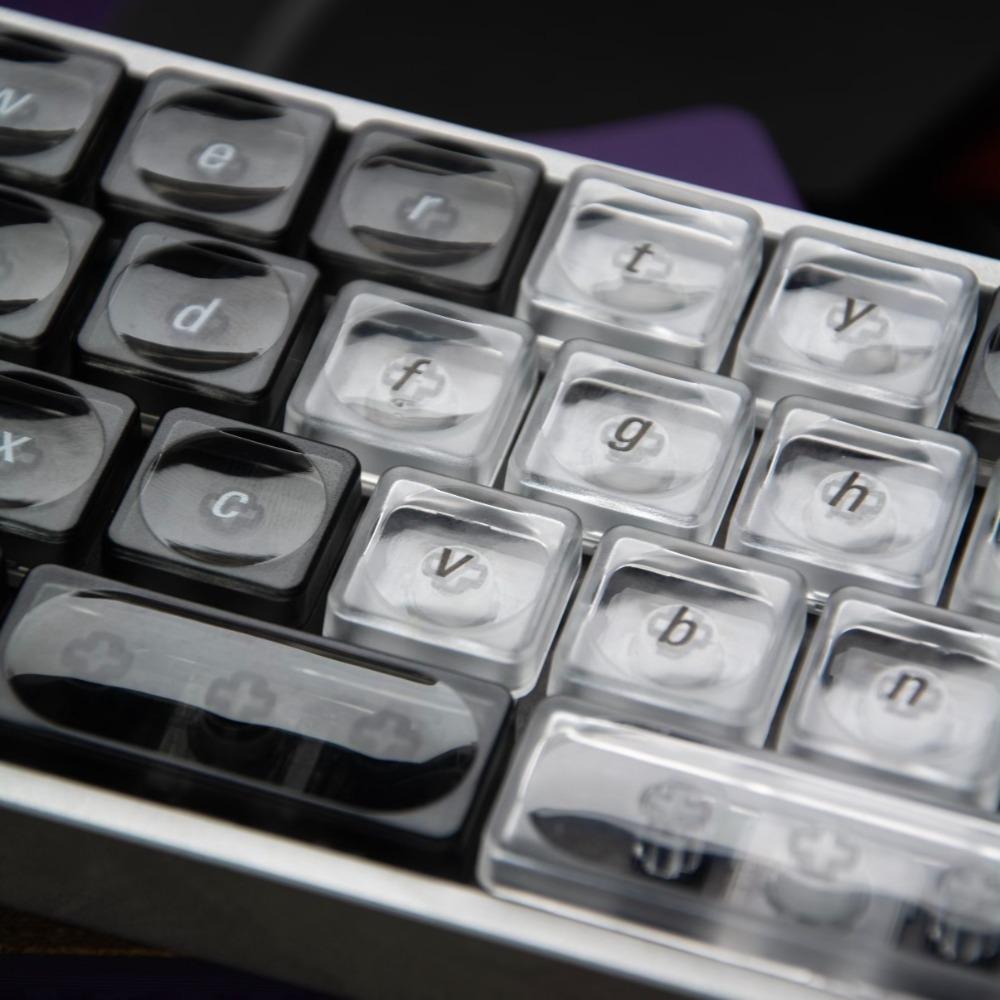 LCK 40S Transparent Low Profile Keycap Set Custom Ultra-thin Keyboard Cap Original Office Gaming KeyCap for Mechanical Keyboard
