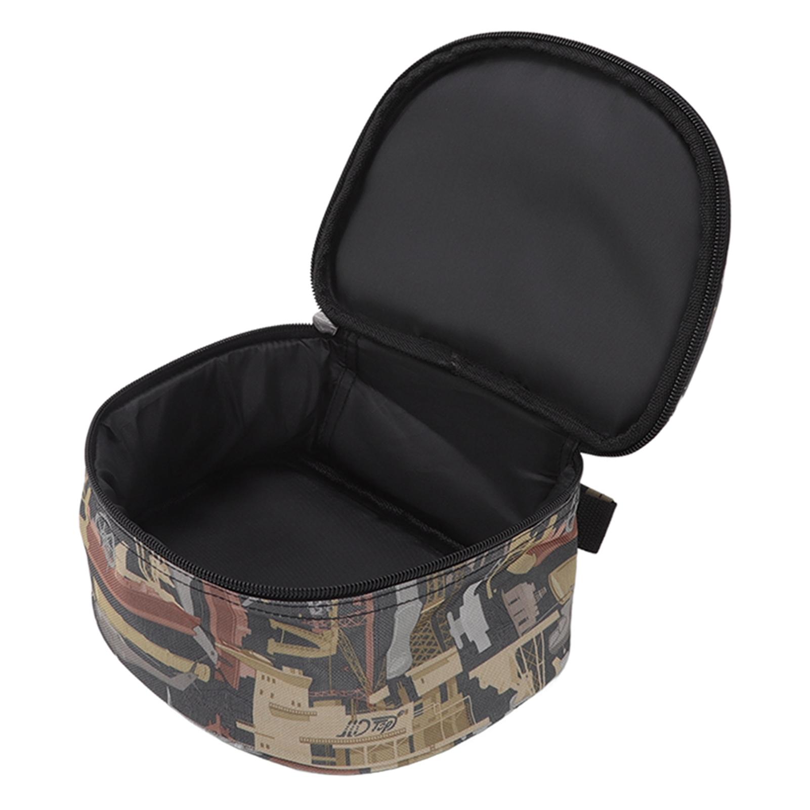 

Camouflage Fishing Reel Cover Large Zippered Wear Resistant Portable Fish Reel Pouch for Fishing Gardening Outdoors