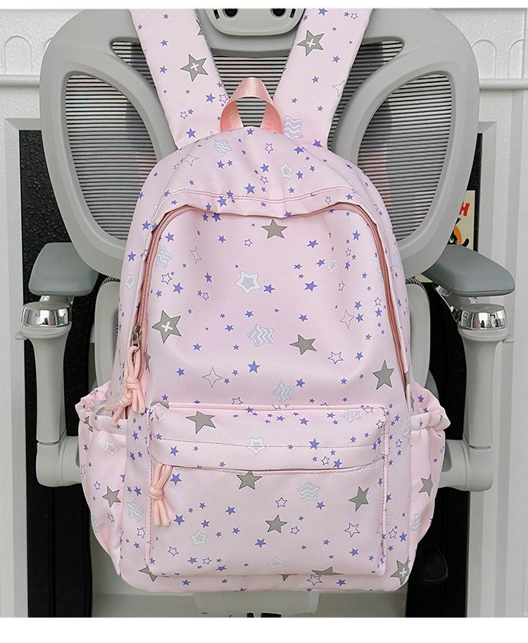 Schoolbag High Value Japanese Middle School Students Ins Schoolbag Star Versatile Backpack Large Capacity Travel Commuter Backpack Female