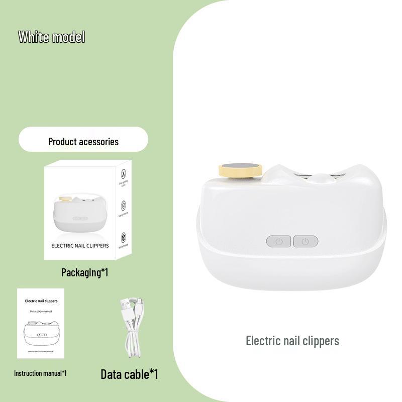 Automatic Electric Nail Trimmer and Clipper for Elderly, Children, Toddlers, Infants - Anti-Pinch Design