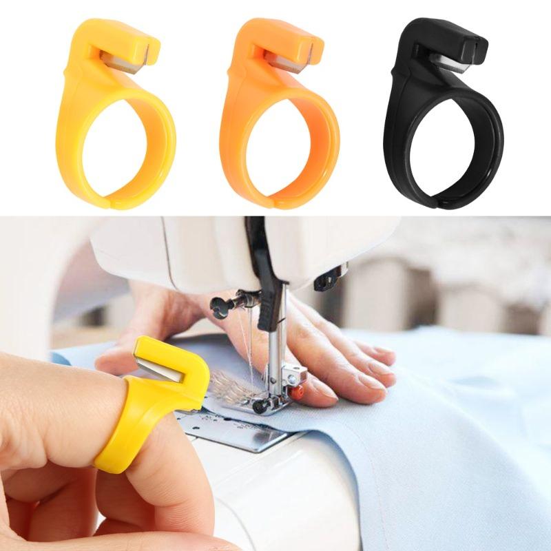 

3PCS/set New Finger Blade Needle Craft Home Plastic Thimble Sewing Ring Thread Cutter DIY Household Sewing Machine Accessory. Light Grey