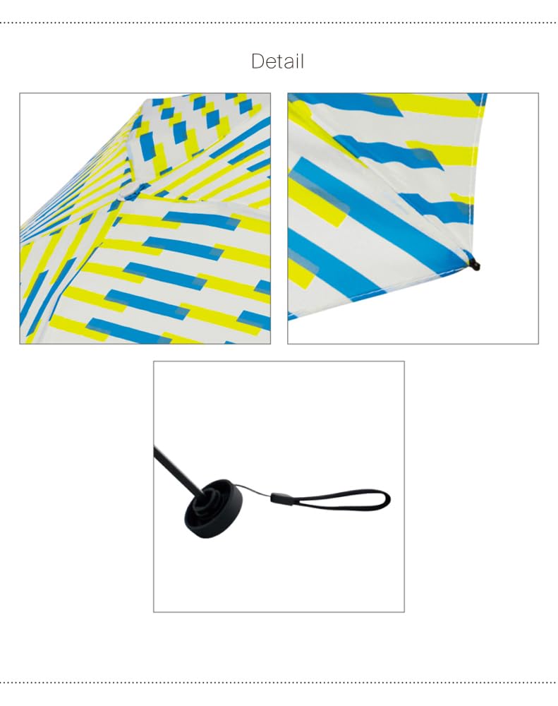 Because Folding Umbrella 50cm Sun and Rain Umbrella UV Cut Ribbed Compact White Little/Pattern D-065603
