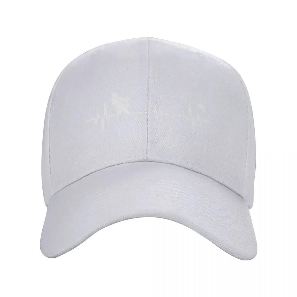 Personalized Fishing Heartbeat Baseball Cap for Unisex Women Adjustable FisherUnisex Fish Dad Hat Sports Snapback Hats Summer Caps