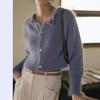 Korean Solid Color Women's Knitted Cardigan Autumn and Winter Temperament Slim Fit and Slimming Sweater