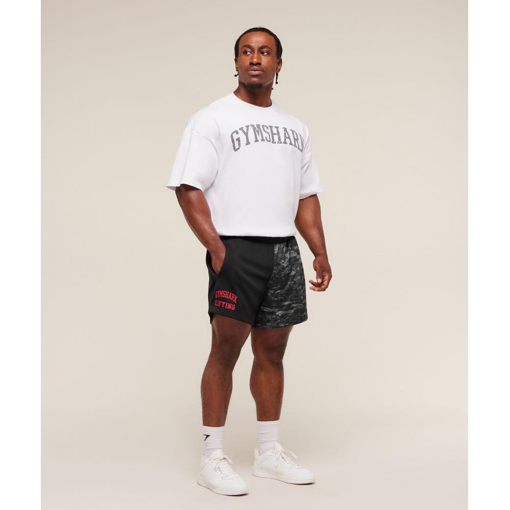 Gymshark Lifting Mesh 5  Shorts Ash Grey A4b7v Gdlx