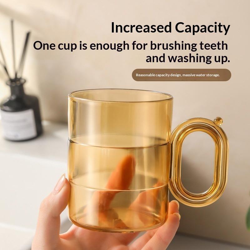 Toothbrush Cup for Couples Household Use for Washing Mouth Dormitory Transparent Toothpaste and Toothbrush Cup