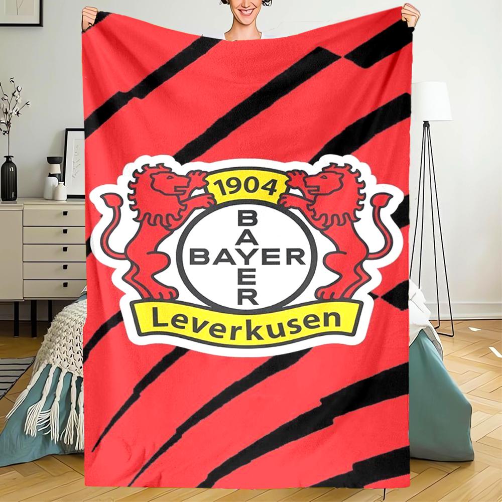 Bayer Leverkusen Theme Printed Blanket - Perfect for Couch, Bed, Travel & Outdoor Use | Machine Washable, Cozy & Durable.