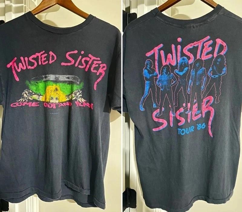 

Twisted Sister band Come Out And Play 2 Side Black Unisex Shirt Unisex T-Shirt XL