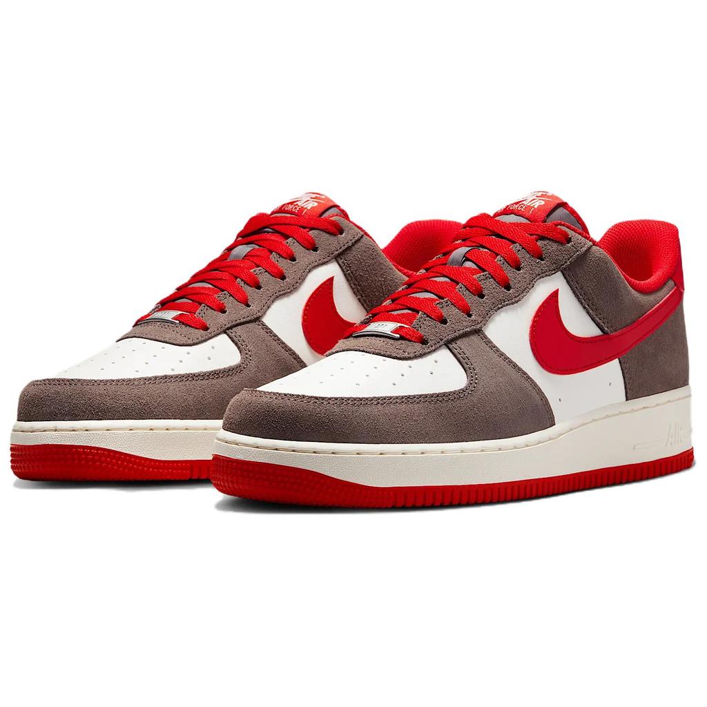 Nike Air Force 1 07 LV8 Baroque Brown University Red Men Sneakers FQ8714-201