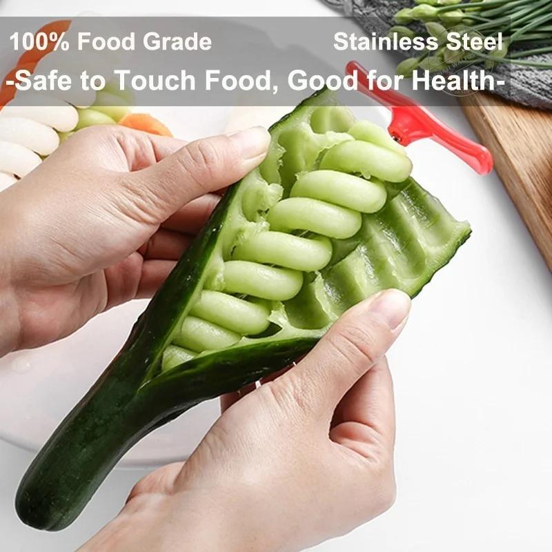 Manual Spiral Spiral Slicer Plastic PP + Wire Potato Carrot Cucumber Vegetable Spiral Knife Creative Dish Carving Tool