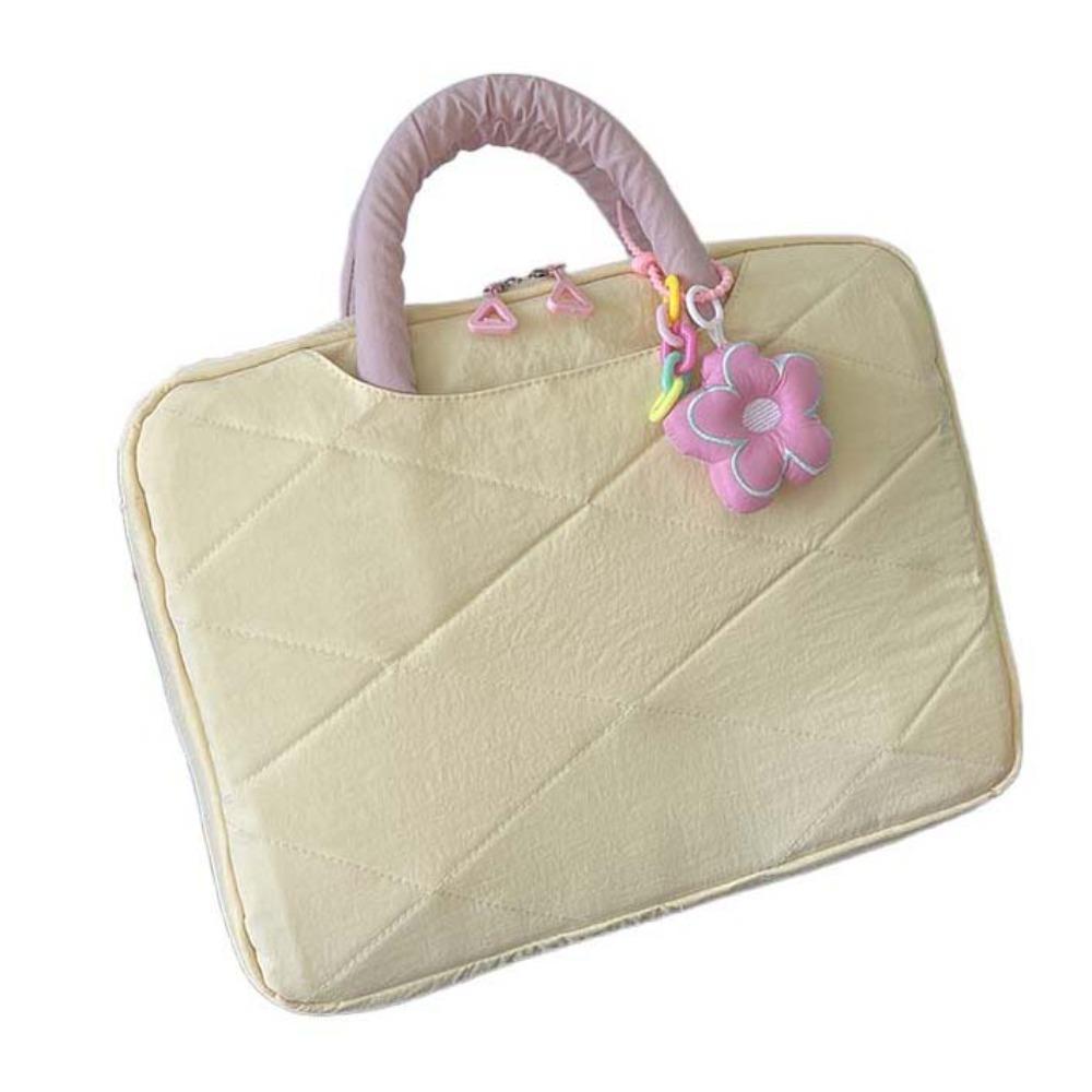 Handle Style Computer Handbag With Flower Pendant Laptop Bags Laptop Case Laptop Sleeve  Office