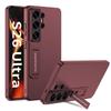 Samsung S26 Ultra Slim Phone Case with Stand - Solid Color Protective Cover