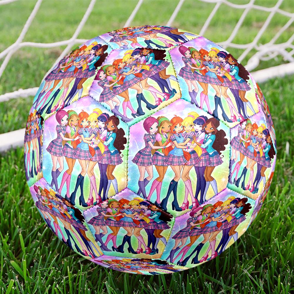 Pallone da Calcio Winx Club Taglia 5, Adatto per Partite Indoor e Outdoor, un Regalo Adatto a Tutti.