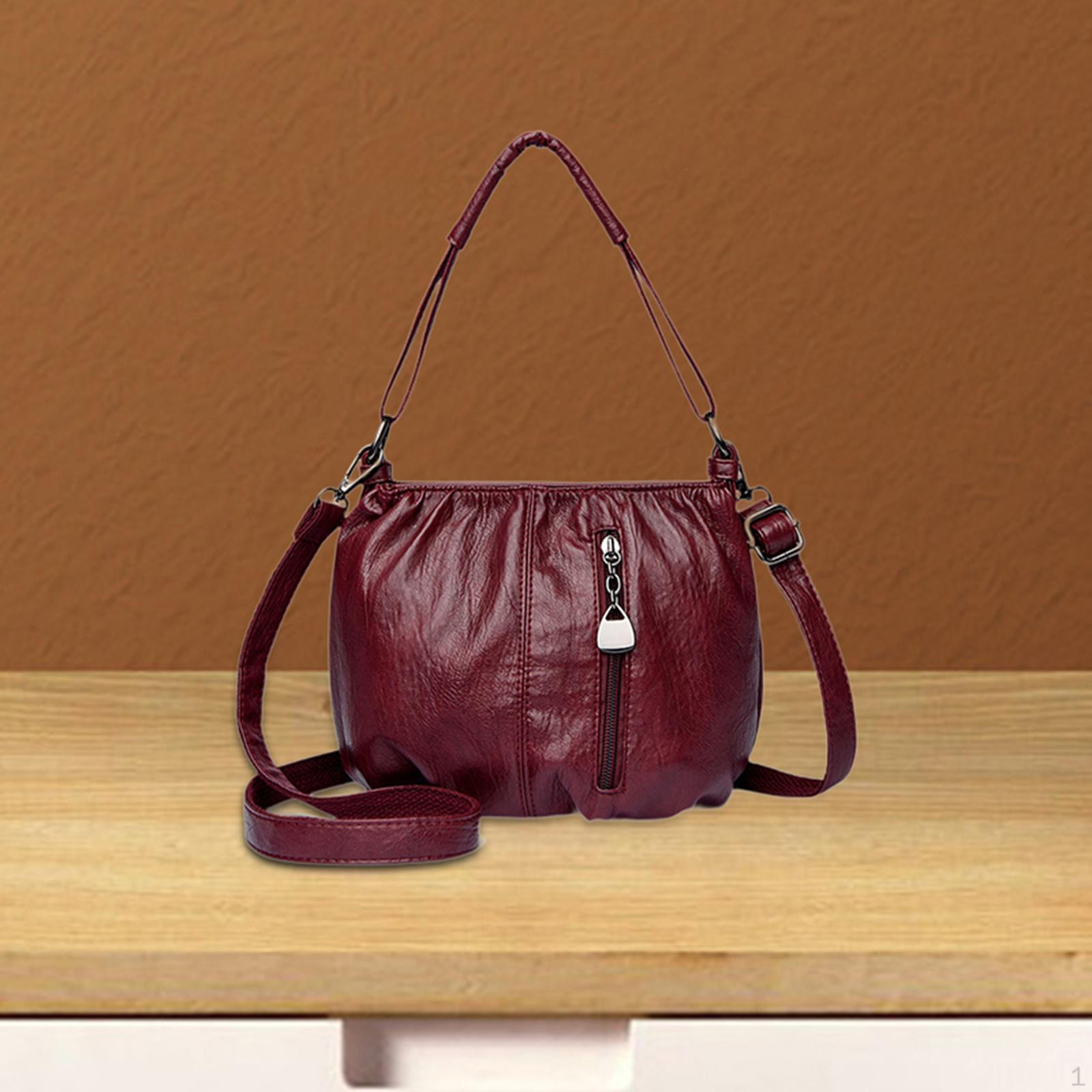 

Сумка хобо для женщин с регулируемым плечевым ремнем, дорожная сумка для женщин темно-красного